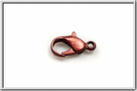 Karabiner "glatt", 12x6mm, rotkupferfb., Messing, 1 Stk.