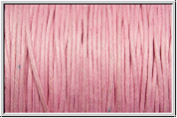 Baumwollkordel (BW), gewachst, 1mm, rose, Preis/m