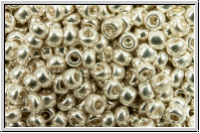 PR-11-18503, PRECIOSA Rocailles, 11/0, crystal, trans., terra metallic silver, 20g