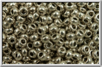 PR-11-18542, PRECIOSA Rocailles, 11/0, crystal, trans., terra metallic dk. silver, 20g