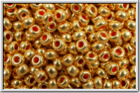 PR-11-18581, PRECIOSA Rocailles, 11/0, crystal, trans., terra metallic gold, 20g