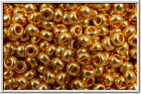PR-11-18304, PRECIOSA Rocailles, 11/0, crystal, trans., metallic gold, 20g