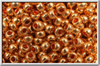 PR-11-18389, PRECIOSA Rocailles, 11/0, crystal, trans., metallic dk. gold, 20g