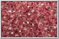 PR-11-18273, PRECIOSA Rocailles, 11/0, crystal, trans., pink dyed, silver-ld., 20g