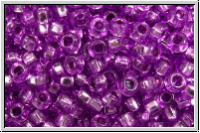 PR-11-18228, PRECIOSA Rocailles, 11/0, crystal, trans., magenta dyed, silver-ld., 20g