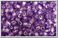 PR-11-78123, PRECIOSA Rocailles, 11/0, crystal, trans., solgel lilac-2, silver-ld., 20g