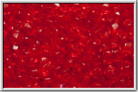 B�hm. Glasschliffperle, feuerpol., 4mm, siam, lt., trans., 50 Stk.