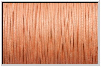 Baumwollkordel (BW), gewachst, 1mm, salmon, Preis/m