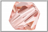 Preciosa� Bicone, 4mm, rose peach, trans., 50 Stk.