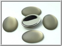 Cabochon, LUNASOFT, 25x18mm, grey, 1 Stk.