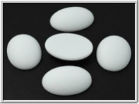 Cabochon, LUNASOFT, 25x18mm, white, 1 Stk.