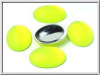 Cabochon, LUNASOFT, 25x18mm, neon yellow, 1 Stk.