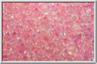 RR-11-0266, MIYUKI Rocailles, 11/0, crystal, trans., pink-ld., AB, 10g