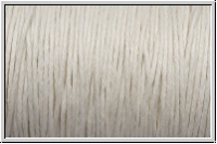 Baumwollkordel (BW), gewachst, 1mm, white, Preis/m