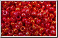 RR-11-0476, MIYUKI Rocailles, 11/0, red, op., AB, 10g