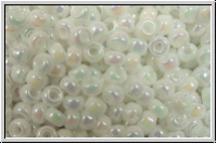 RR-11-0471, MIYUKI Rocailles, 11/0, white, op., AB, 10g