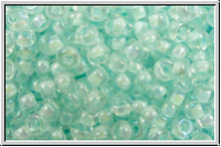 RR-11-0636, MIYUKI Rocailles, 11/0, crystal, trans., sky blue-ld., AB, 10g