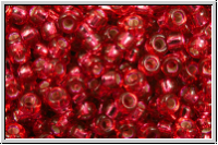 RR-11-1433, MIYUKI Rocailles, 11/0, strawberry (dyed), trans., silver-ld., 10g