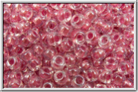 RR-11-1524, MIYUKI Rocailles, 11/0, crystal, trans., met. mauve-ld., 10g