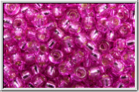 RR-11-1339, MIYUKI Rocailles, 11/0, magenta (dyed), trans., silver-ld., 10g