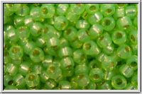 RR-11-0676, MIYUKI Rocailles, 11/0, pea green (dyed), opal, silver-ld., 10g