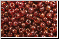 RR-11-1883, MIYUKI Rocailles, 11/0, red wine, trans., gold luster, 10g
