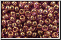 RR-11-2448, MIYUKI Rocailles, 11/0, amethyst, trans., gold luster, 10g