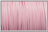 Polyesterkordel, gewachst, 1mm, pale rose, Preis/m