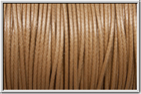 Polyesterkordel, gewachst, 1mm, beige, Preis/m