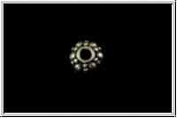 Silberperle "Dotted Ring", 3x6mm, antiksilberfb., 925er Silber, 1 Stk.