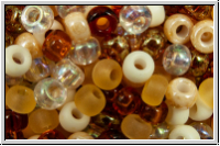 RR-08-Mix-b22, MIYUKI Rocailles, 08/0, Mix "Honey Butter", 10g