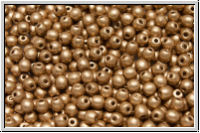 b�hm. Glasperle, rund, 3mm, gold, metallic, satin, 50 Stk.