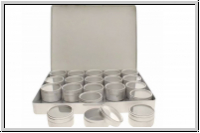 Aufbewahrungsbox mit 20 D�schen, Aluminium, 1 Stk.