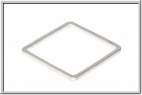 Bead Frame "Quadrat", 20x20mm, silberfb., ungelocht, 1 Stk.