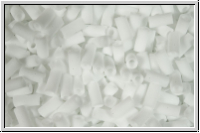 MBU-1-0402f, MIYUKI Bugles, Nr. 1 (3mm), white, op., matte, 10 g