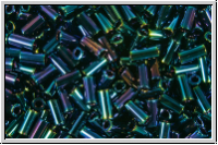 MBU-1-0452, MIYUKI Bugles, Nr. 1 (3mm), blue, midnight, met., iris., 10 g