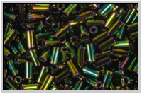 MBU-1-0453, MIYUKI Bugles, Nr. 1 (3mm), green, met., iris., 10 g