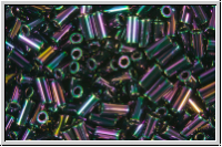 MBU-1-0454, MIYUKI Bugles, Nr. 1 (3mm), purple, met., iris., 10 g