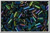 MBU-1-0455, MIYUKI Bugles, Nr. 1 (3mm), black, op., AB, 10 g