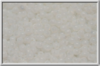 b�hm. Glasperle, rund, 3mm, white, opal, 50 Stk.