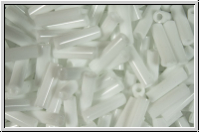 MBU-2-0402, MIYUKI Bugles, Nr. 2 (6mm), white, op., 10 g