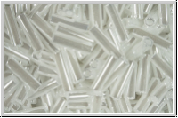 MBU-2-0528, MIYUKI Bugles, Nr. 2 (6mm), white pearl, ceylon, 10 g