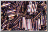 MBU-2-1884, MIYUKI Bugles, Nr. 2 (6mm), amethyst, trans., gold luster, 10 g