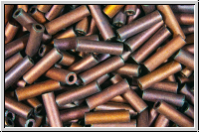 MBU-2-2005, MIYUKI Bugles, Nr. 2 (6mm), raspberry, dk., met., matte, iris., 10 g