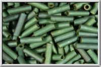 MBU-2-2031, MIYUKI Bugles, Nr. 2 (6mm), green, sage, met., matte, luster, 10 g