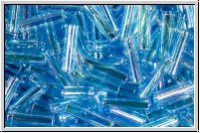 MBU-2-0260, MIYUKI Bugles, Nr. 2 (6mm), aqua, trans., AB, 10 g
