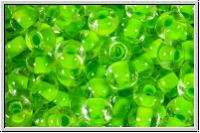 PR-06-08A54, PRECIOSA Rocailles, 6/0, crystal, trans., terra intensive lime green-ld., 20g