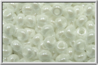 b�hm. Rocailles, 08/0, white, op., luster, 10g