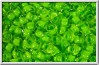 PR-08-08A54, PRECIOSA Rocailles, 8/0, crystal, trans., terra intensive lime green-ld., 20g
