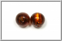 ind. Lampenperle, rund, 10mm, topaz, dk., trans., Silbereinzug, 1 Stk.